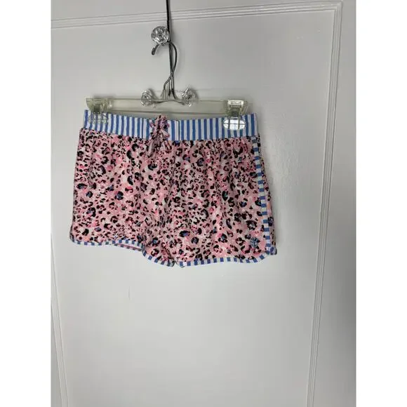 Coolibar UPF 50+ Shorts Youth XL Pink Blue Cheetah Print Athletic Shorts Stretch - Picture 2 of 6